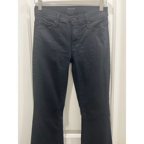 Mother Denim The Cruiser Flare Black Denim Jeans in Not Guilty Sz 26 - Picture 3 of 9